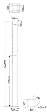 garden street light pole drawing garden street light pole drawing